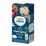 Кашка молочная жидкая, Фрутоняня 200 мл Перед сном 6+ рисовая с малиной и пребиотиками тетрапак