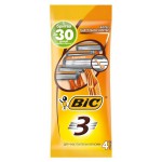 Станок для бритья, Bic (Бик) 4 шт 3 для чувствительной кожи
