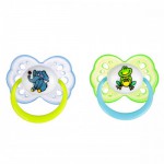 Соска-пустышка силиконовая, Бусинка 1 шт арт. 416 Цветочек с кольцом с прикусом 3-6 мес