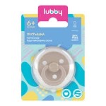 Соска-пустышка латексная, Lubby (Лабби) арт. 33021 круглая форма соска 6+