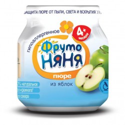 Пюре, Фрутоняня 100 г яблоко натуральное