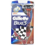 Станок одноразовый для бритья, Gillette (Жиллет) 6 шт блю 3 ред красные