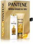 Набор подарочный, Pantene Pro-v (Пантин про ви) 250 мл + 200 мл Интенсивное восстановление шампунь для слабых и поврежденных волос + бальзам-ополаскиватель 3 минуты миракл для поврежденных волос коробка
