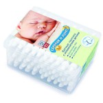 Ватные палочки детские, Солнце и Луна 60 шт с ограничителем